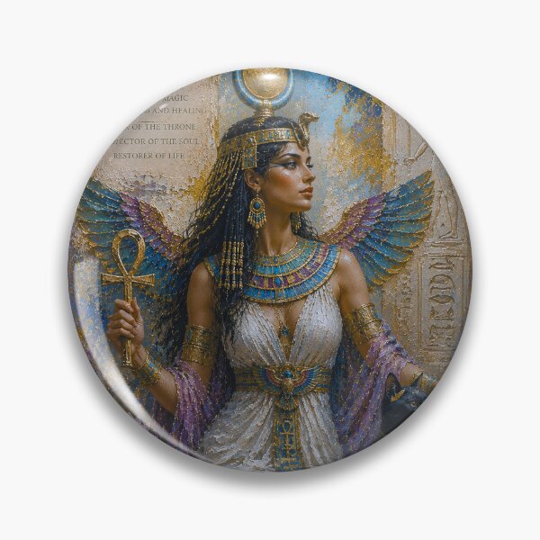 Item preview, Egyptian Goddess Isis painting. designed and sold by GalleryKauffeld.