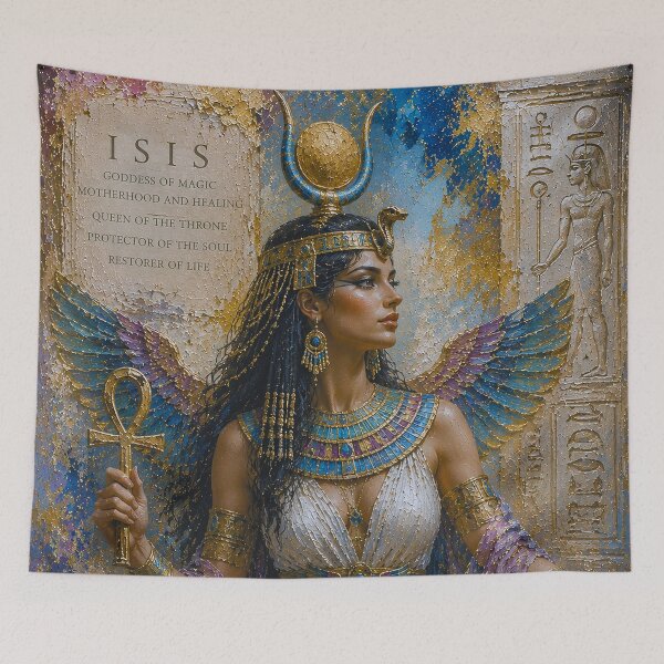 Item preview, Egyptian Goddess Isis painting. designed and sold by GalleryKauffeld.