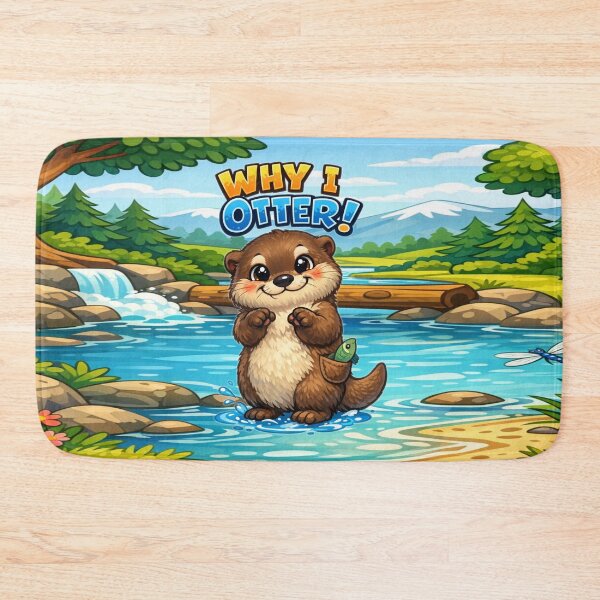 Item preview, Why I Otter! – Cute River Otter Pun Design designed and sold by MysticOzzy.