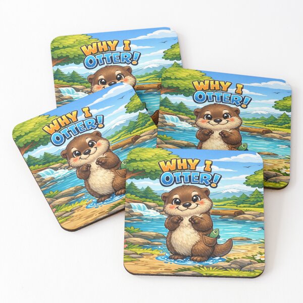 Item preview, Why I Otter! – Cute River Otter Pun Design designed and sold by MysticOzzy.