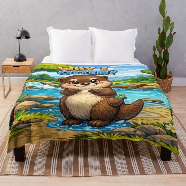 Item preview, Why I Otter! – Cute River Otter Pun Design designed and sold by MysticOzzy.