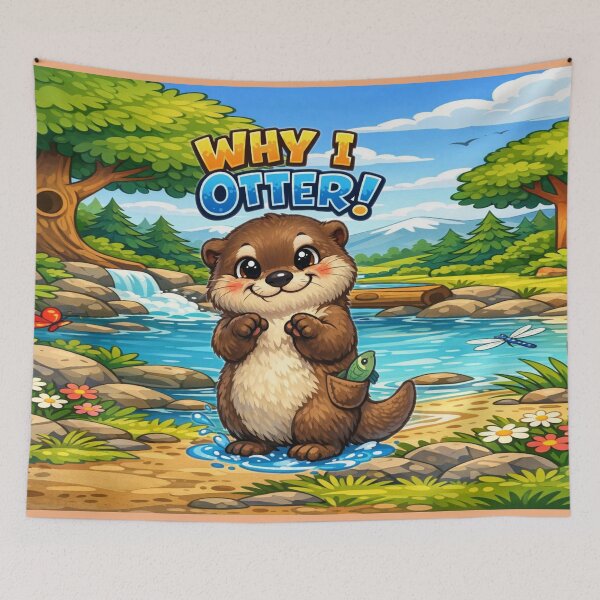 Item preview, Why I Otter! – Cute River Otter Pun Design designed and sold by MysticOzzy.