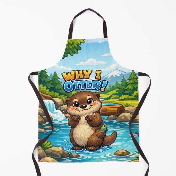 Item preview, Why I Otter! – Cute River Otter Pun Design designed and sold by MysticOzzy.