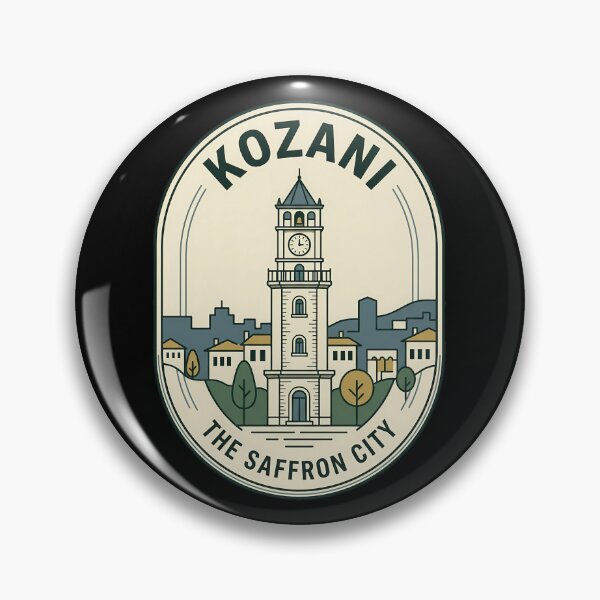 Item preview, Kozani Greece Vintage Travel Emblem Saffron City designed and sold by k3rstman1.