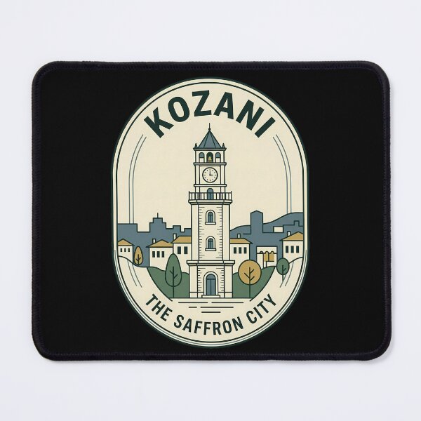 Item preview, Kozani Greece Vintage Travel Emblem Saffron City designed and sold by k3rstman1.