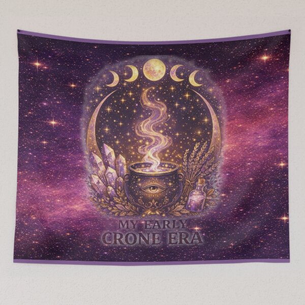 Item preview, My Early Crone Era – Cosmic Witchcraft Cauldron Design designed and sold by MysticOzzy.
