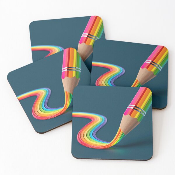 Item preview, Colorful Rainbow Pencil – Creative Artistic Drawing Illustration designed and sold by WordPlayStudio.
