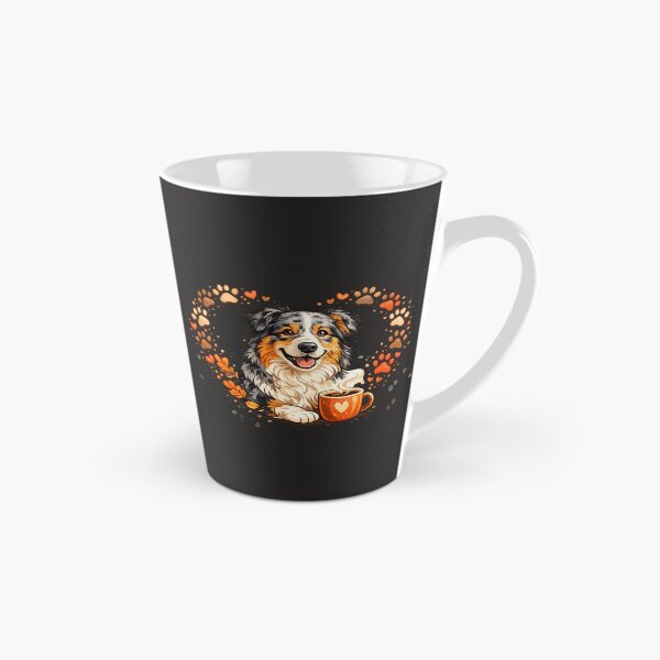 Item preview, Cute Australian Shepherd Heart | Paw Print Love Dog Illustration designed and sold by Golden Era Studio.