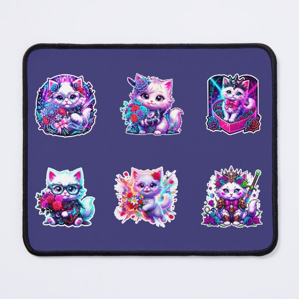 Item preview, Cute Cat Stickers Pack – Kawaii Kitten Set for Laptop, Phone & School Supplies designed and sold by Cyber-ART-Studio.