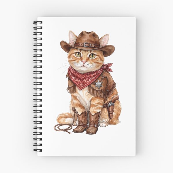 Item preview, Orange Tabby Cat / Ginger Cat Cowboy ver. - Cute Western Sheriff Art designed and sold by Minuet-Misha.