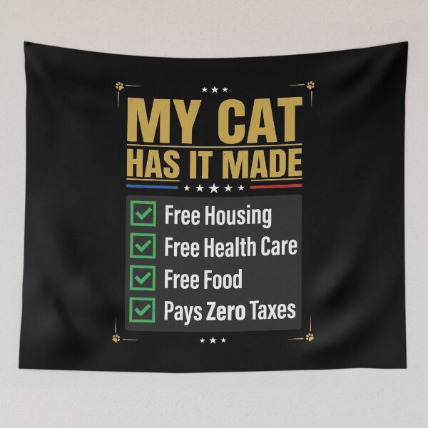 Item preview, My Cat Has It Made Cat Owner Pet Lover Humorous Feline designed and sold by SofenArt.