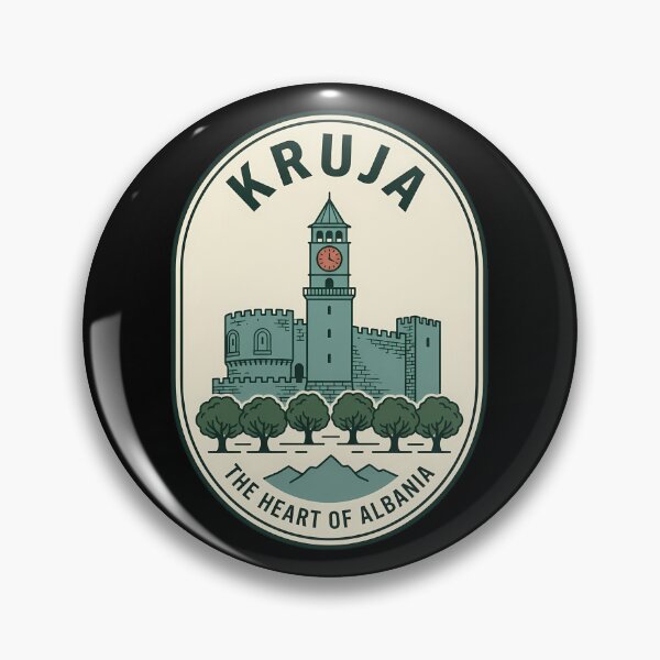 Item preview, Vintage Travel Emblem Kruja Albania Castle Badge designed and sold by k3rstman1.
