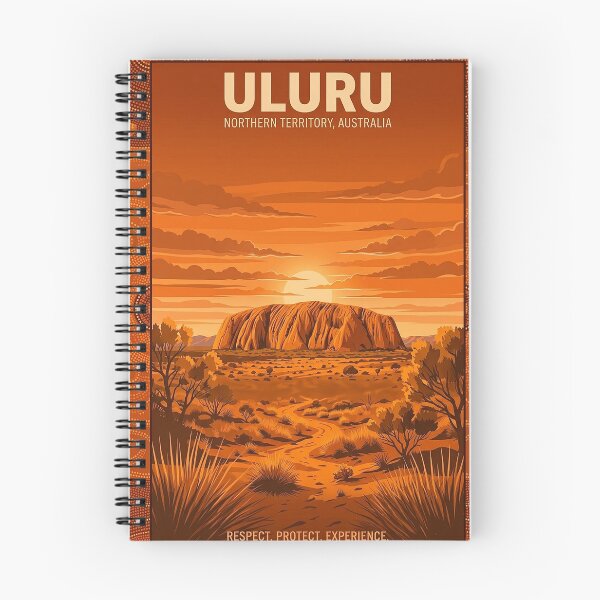 Item preview, Vintage Uluru Australia Travel Poster - Northern Territory Outback designed and sold by ArtworkNorth.