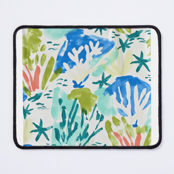Item preview, Coastal Blue Vase Watercolor Pattern | Mediterranean Floral & Sea Life Illustration designed and sold by Ramona-Gliga.