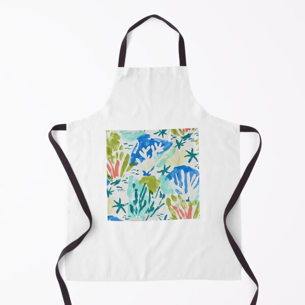 Item preview, Coastal Blue Vase Watercolor Pattern | Mediterranean Floral & Sea Life Illustration designed and sold by Ramona-Gliga.