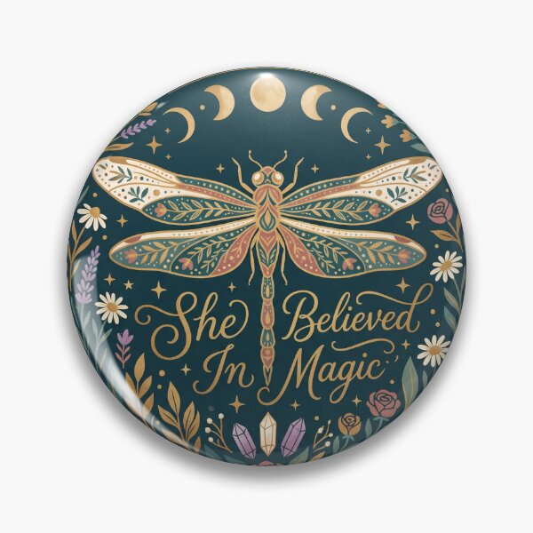 Item preview, She Believed In Magic Shirt – Dragonfly Moon Crystal Boho Mandala Tee designed and sold by DmaarGroup.