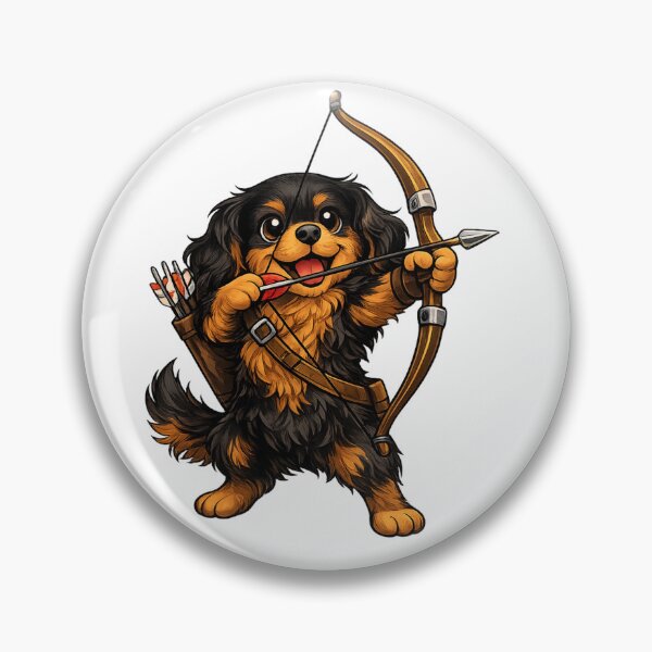 Item preview, Black and Tan Cavalier Archery Fun designed and sold by SpottyRainbow.