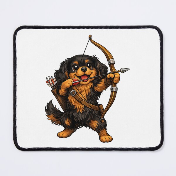 Item preview, Black and Tan Cavalier Archery Fun designed and sold by SpottyRainbow.