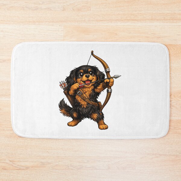 Item preview, Black and Tan Cavalier Archery Fun designed and sold by SpottyRainbow.