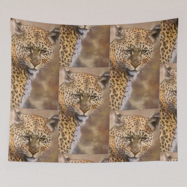 Item preview, Spotted Leopard Wildlife Realistic Animal Painting designed and sold by Artdesrapides.