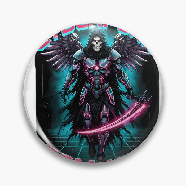 Item preview, Cyberpunk Grim Reaper - Neon Halloween Samhain Streetwear designed and sold by wyzin39.