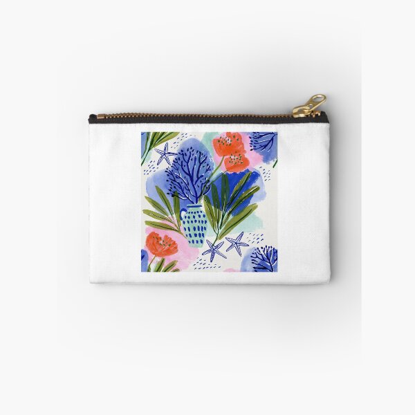 Item preview, Coastal Blue Vase Watercolor Pattern | Mediterranean Floral & Sea Life Illustration designed and sold by Ramona-Gliga.