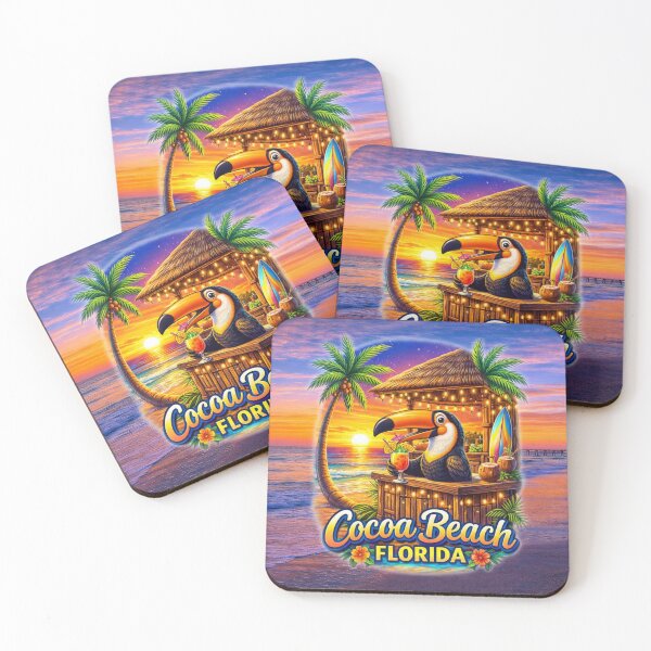 Item preview, Tropical Toucan Sunset – Cocoa Beach Paradise designed and sold by MysticOzzy.