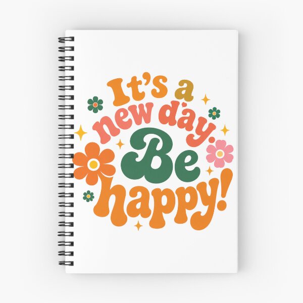 Item preview, It's A New Day Be Happy Retro Floral designed and sold by ByTiti.