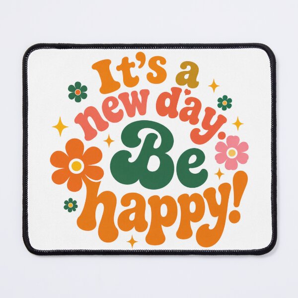 Item preview, It's A New Day Be Happy Retro Floral designed and sold by ByTiti.