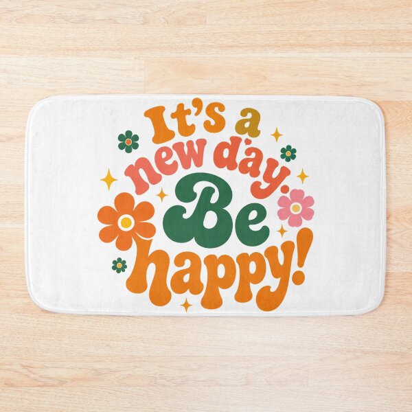 Item preview, It's A New Day Be Happy Retro Floral designed and sold by ByTiti.
