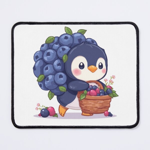 Item preview, Kawaii Blueberry Penguin | Cute Summer Fruit Sticker designed and sold by Stylestickers55.