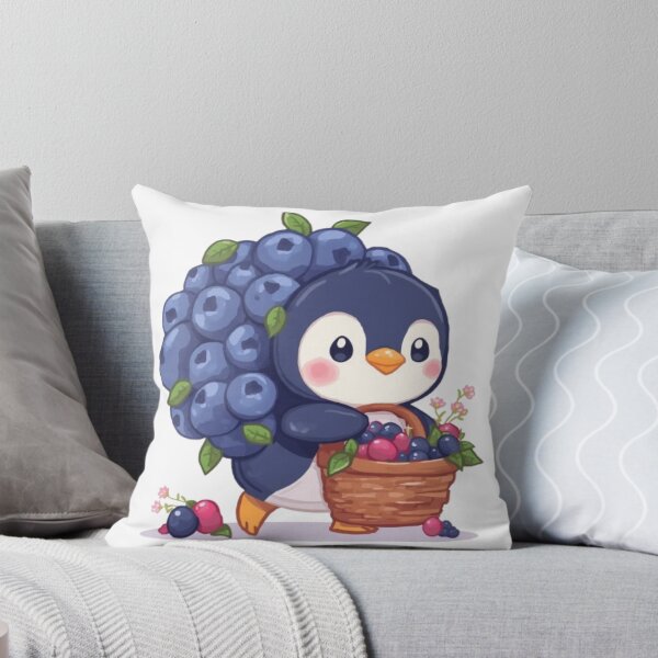 Item preview, Kawaii Blueberry Penguin | Cute Summer Fruit Sticker designed and sold by Stylestickers55.