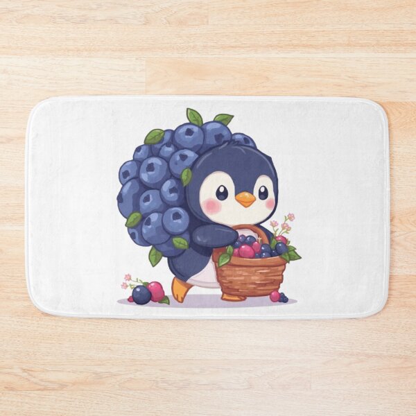 Item preview, Kawaii Blueberry Penguin | Cute Summer Fruit Sticker designed and sold by Stylestickers55.