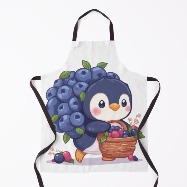 Item preview, Kawaii Blueberry Penguin | Cute Summer Fruit Sticker designed and sold by Stylestickers55.
