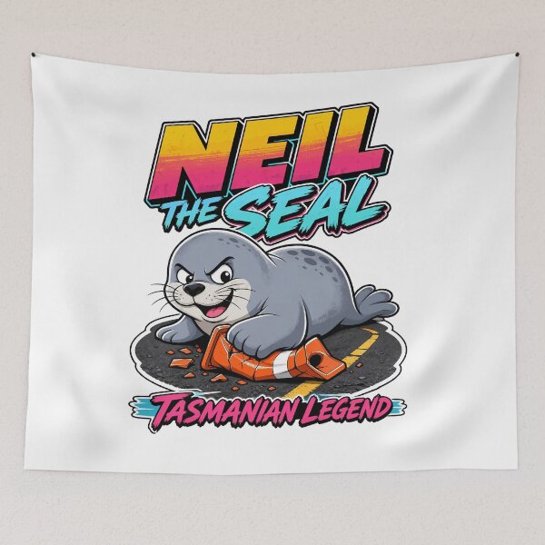 Item preview, Neil the Seal Tasmanian Legend Funny Meme Retro 80s Gift designed and sold by Uglyandcute.