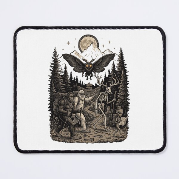 Item preview, Bigfoot Yeti Moonlit Mountain Trail Hike designed and sold by Roy & Tiffany.