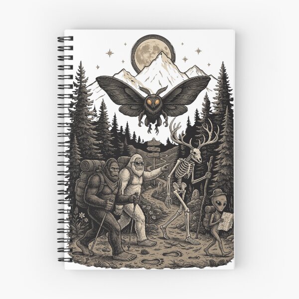 Item preview, Bigfoot Yeti Moonlit Mountain Trail Hike designed and sold by Roy & Tiffany.