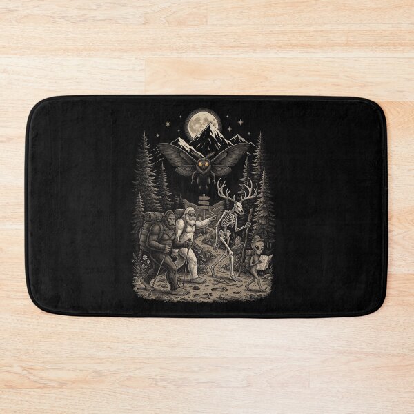 Item preview, Bigfoot Yeti Moonlit Mountain Trail Hike designed and sold by Roy & Tiffany.