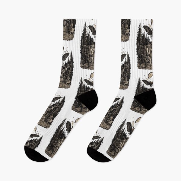 Item preview, Bigfoot Yeti Moonlit Mountain Trail Hike designed and sold by Roy & Tiffany.