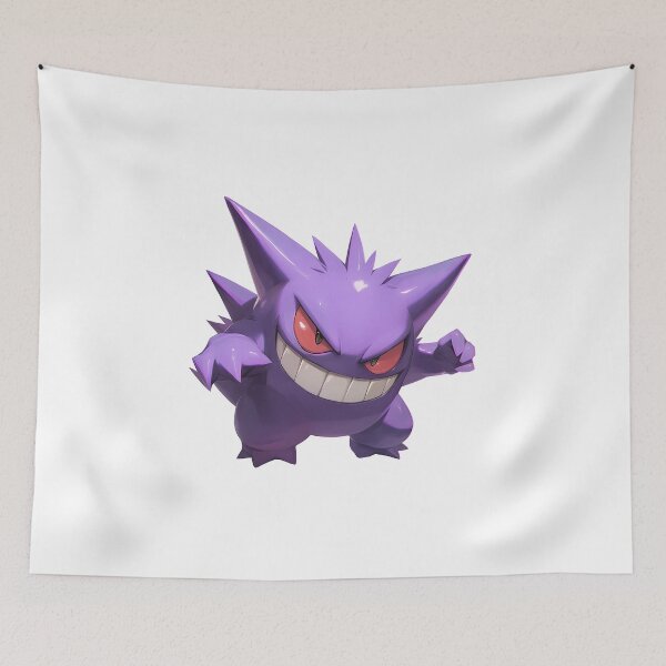 Item preview, Gengar Fanart Smiling with Sharp Teeth and Spiky Hair designed and sold by Lilith.3x313 Vault.
