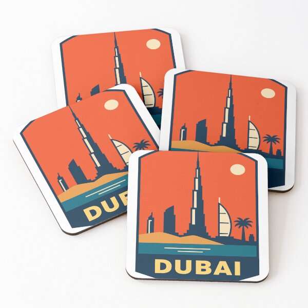 Item preview, Dubai Skyline Retro Travel Badge designed and sold by Lyfeinsights.