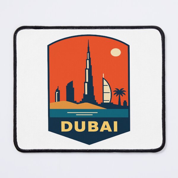 Item preview, Dubai Skyline Retro Travel Badge designed and sold by Lyfeinsights.
