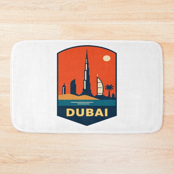 Item preview, Dubai Skyline Retro Travel Badge designed and sold by Lyfeinsights.