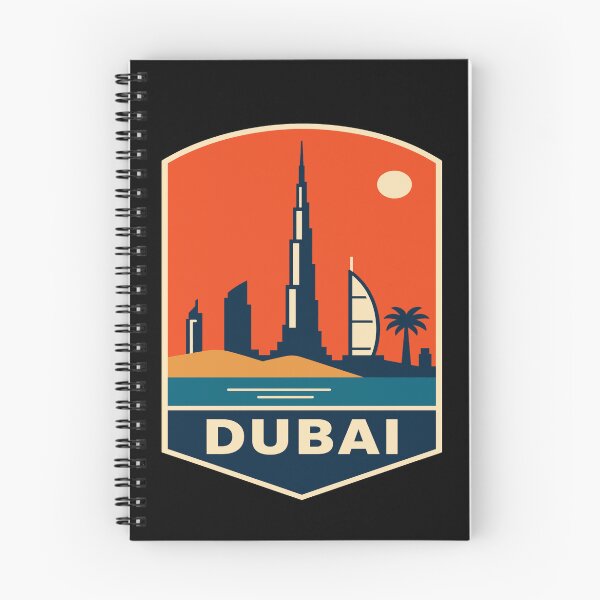 Item preview, Dubai Skyline Retro Travel Badge designed and sold by Lyfeinsights.