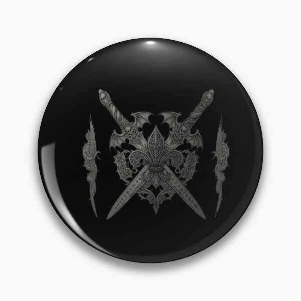 Item preview, Gothic Daggers & Fleur-de-Lis: Dark Elegant Crest designed and sold by SipWithStyleArt.