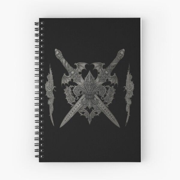 Item preview, Gothic Daggers & Fleur-de-Lis: Dark Elegant Crest designed and sold by SipWithStyleArt.