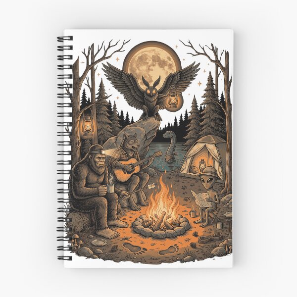 Item preview, Bigfoot Campfire Guitar Night Under Moon designed and sold by Roy & Tiffany.