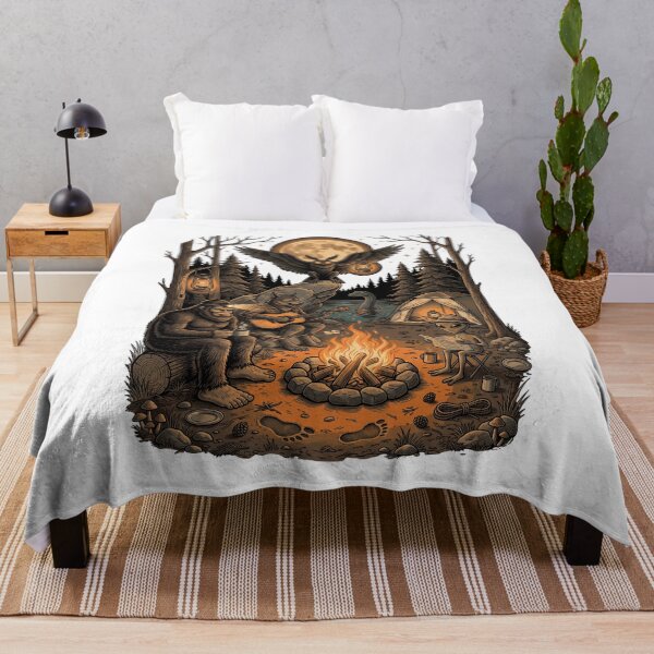 Item preview, Bigfoot Campfire Guitar Night Under Moon designed and sold by Roy & Tiffany.