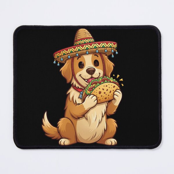 Item preview, Taco-Loving Golden Retriever | Cute Funny Dog Illustration designed and sold by delohill.