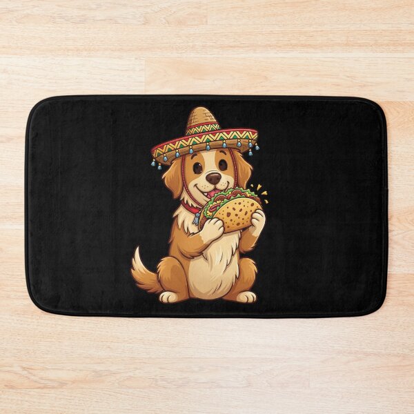 Item preview, Taco-Loving Golden Retriever | Cute Funny Dog Illustration designed and sold by delohill.